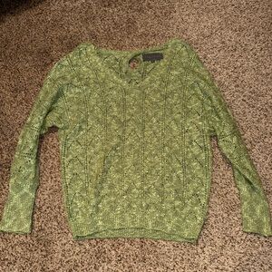 Sunday in Brooklyn Olive V-Neck Sweater